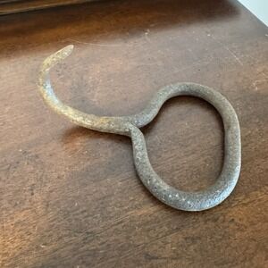 6.5" Vintage Antique Primitive Hand Ice or Hay Hook Cast Iron